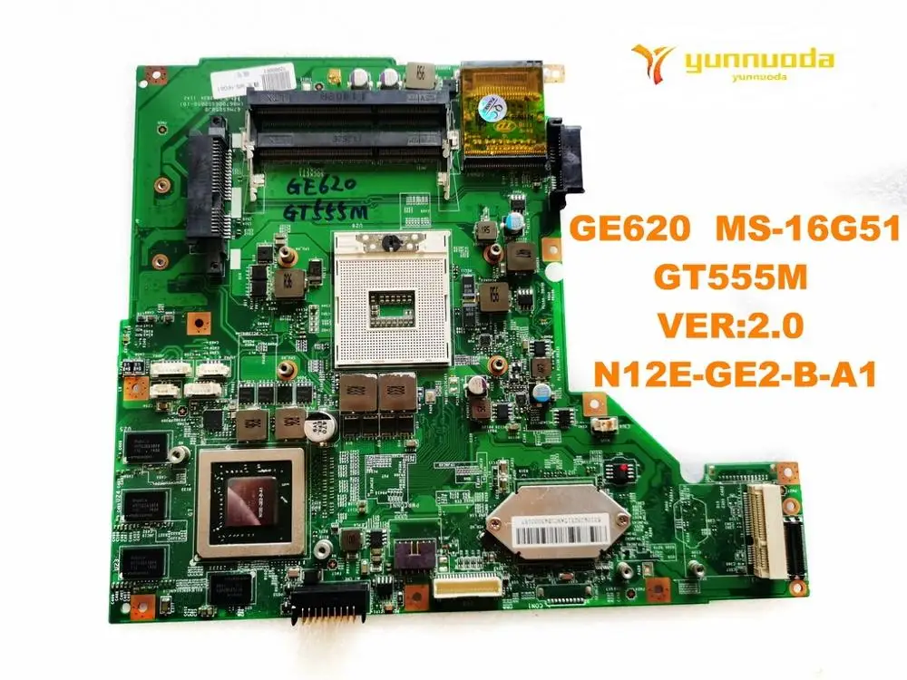 MS-16G51 for MSI GE620  laptop motherboard with GT555M  GPU VER 2.0  N12E-GE2-B-A1 tested good