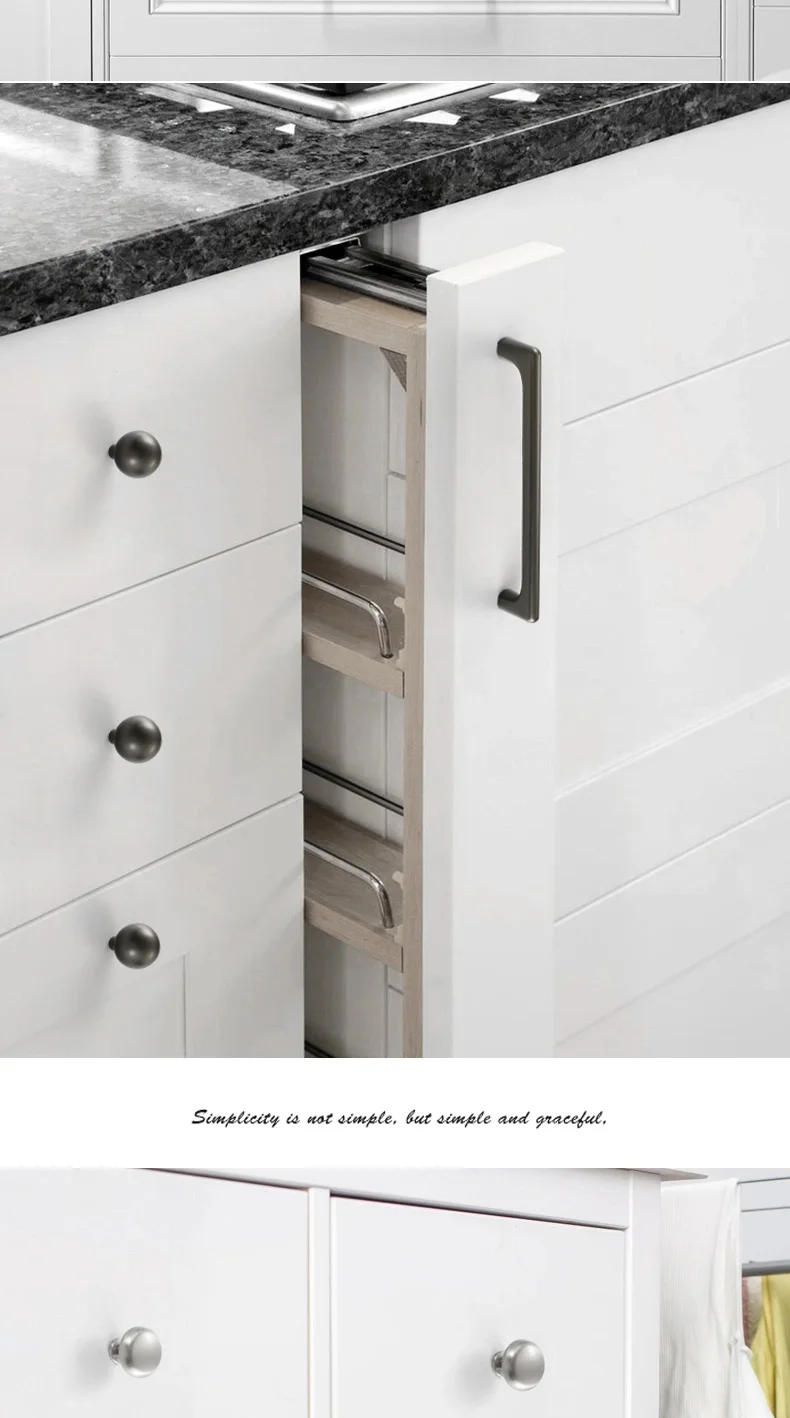 WV Schrank Griffe Perle Grau Messing Gold Schrank Tür Griffe Zink-legierung Schublade Knöpfe Zieht Küche Möbel Griff Hardware,kü – Detail 7