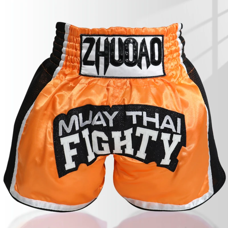 Tajski boks spodenki Muay Thai Fightwear mężczyźni kobiety chłopiec dziewczyna Muaythai Grappling Kickboxing mecz mundur szkoleniowy MMA bokserki