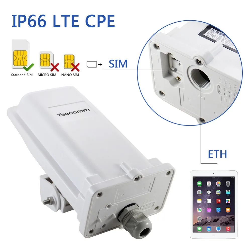 YF-P11 industrial waterproof outdoor CPE 4G LTE cat4 150M CPE TDD FDD router without wifi