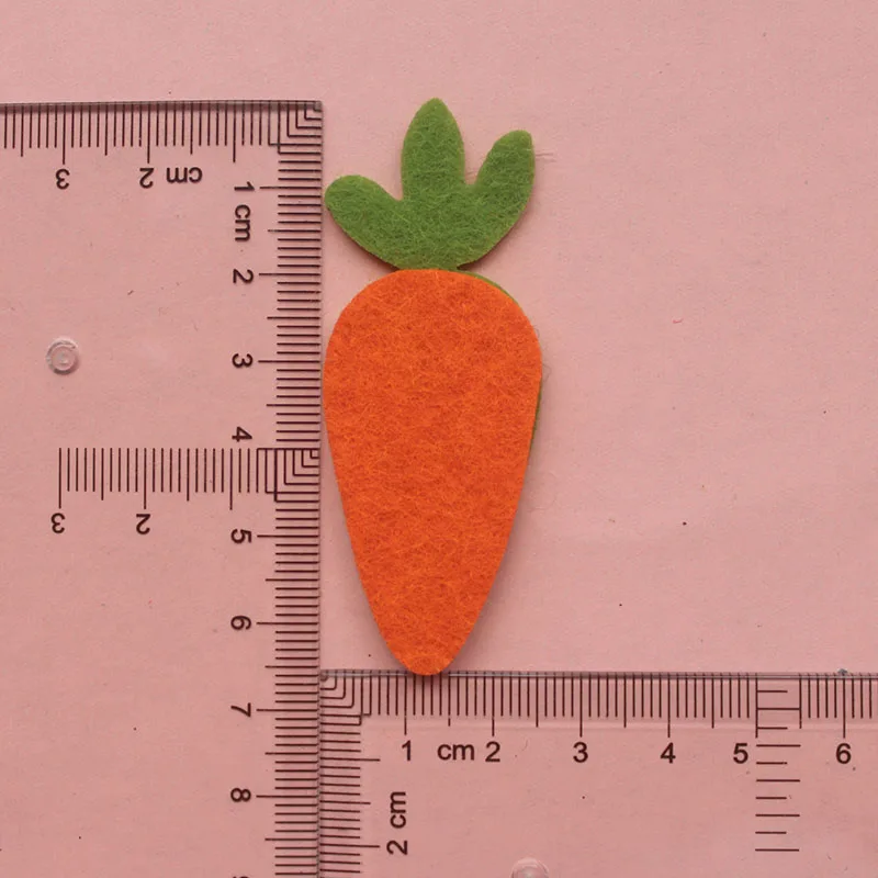 20pcs Carrot Fetls for Bunny Easter Cute Felt Appliques DIY Hair Accessories