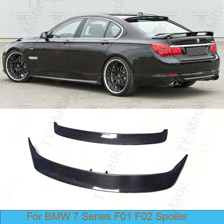 For 7 Series Carbon Fiber FRP Rear Roof Spoiler Boot Wing Lip HM Style For BMW F01 F02 740i 750i 760i Sedan Spoiler 2009-2013