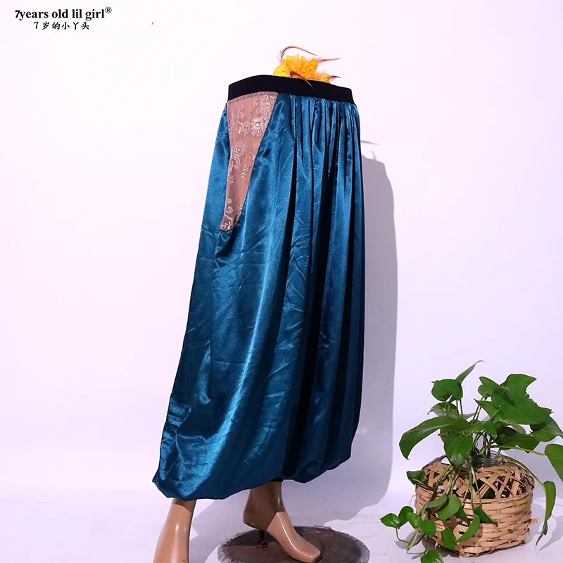 Belly Dance Harem Pants Satin Silk Tribal  Bloomers Pants  GA138