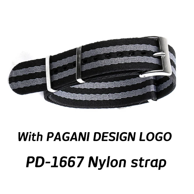 PAGANI DESIGN PD-1667 model Original Strap Stainless steel strap Rubber nylon strap 20mm