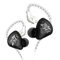 KZ ZST pro Hanging In Ear Earphone Hybrid Headset HIFI Bass Noise Cancelling Sports DJ Earbuds For ZSN ZAX Wired Mike Gamer pP