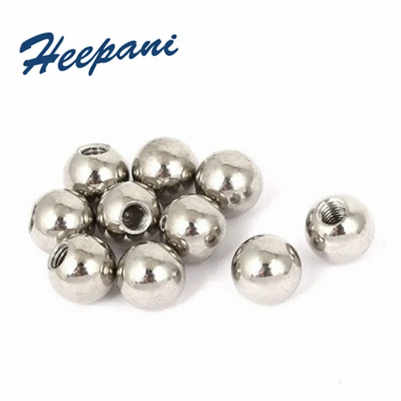 

10 шт. M6 шарикообразные винты, сфера из нержавеющей стали 304, шарики с твердым подшипником, внутреннее отверстие, метрическая шаровая арматура с резьбовым соединением