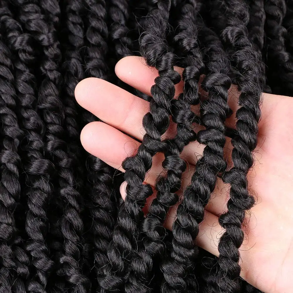 Häkeln leidenschaft twist haar pretwisted 18 zoll 20 wurzeln/pack leidenschaft wendungen Häkeln Haar Extensions