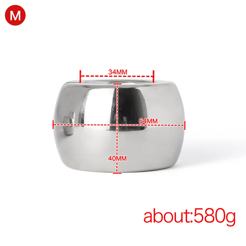 BOLA DE OVAL STRETCHERS Aço inoxidável l Escroto Pendant Ball Macas Testis Peso pênis Restraint Lock Ring 3 Tamanho