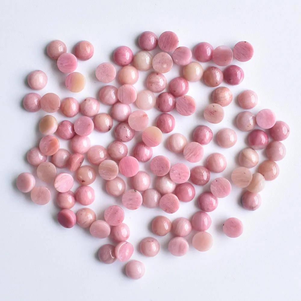 

Wholesale 36pcs/lot 2020 good quality natural Rhodochrosite round cab cabochon beads 4mm for jewelry making free shipping