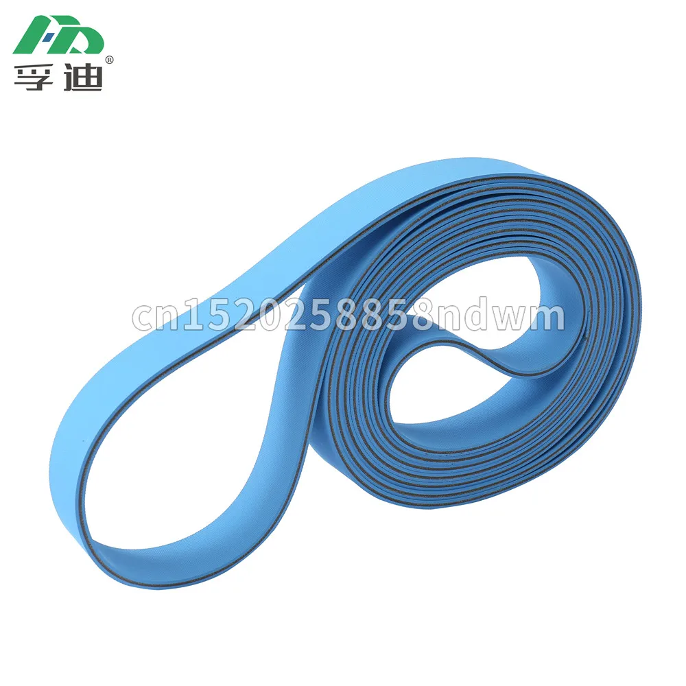 3/4 mm Thickness Double Blue Nylon Sandwich Rubber Flat Belt/NBR For HOSON/GAOTIAN Folder Gluer conveyor