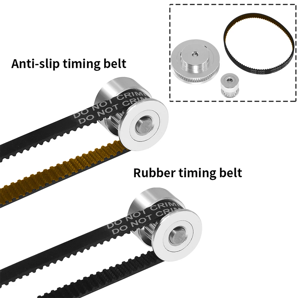 GT2 60 Teeth 20 Teeth Minus 3:1/1:3 Non-Slip Belt Width 6mm Inner Diameter 5mm Synchronous Wheel Suitable for 3D Printer Parts