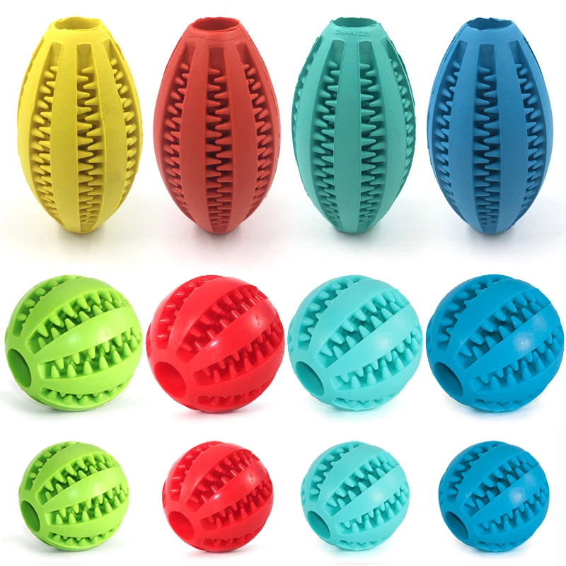 

Dog Toys Stretch Rubber Leaking Ball Funny Interactive Pet Tooth Cleaning Balls Bite Resistant Chew Toys 5cm/6cm/7cm/9cm/11cm