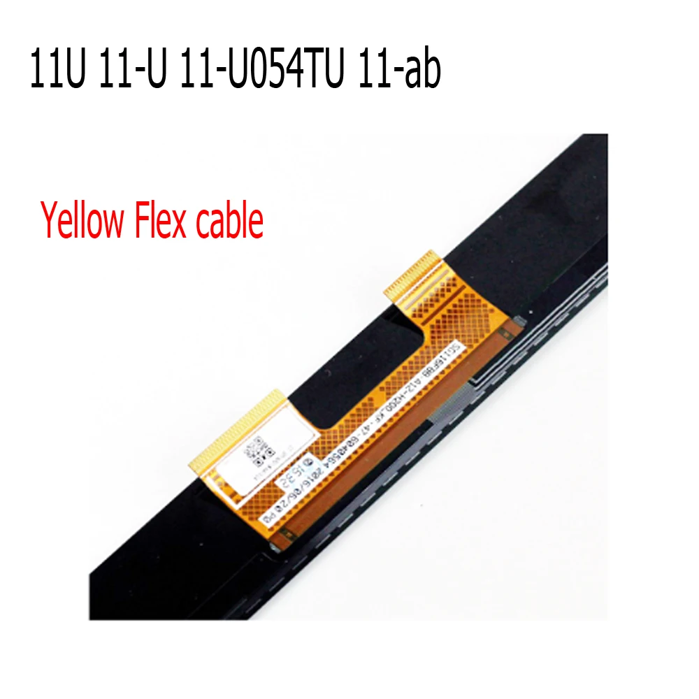 Numériseur d'écran tactile LCD avec câble flexible jaune, 11.6 ", compatible avec HP Pavilion X360 11U 11-U, 11-U054TU 11-ab