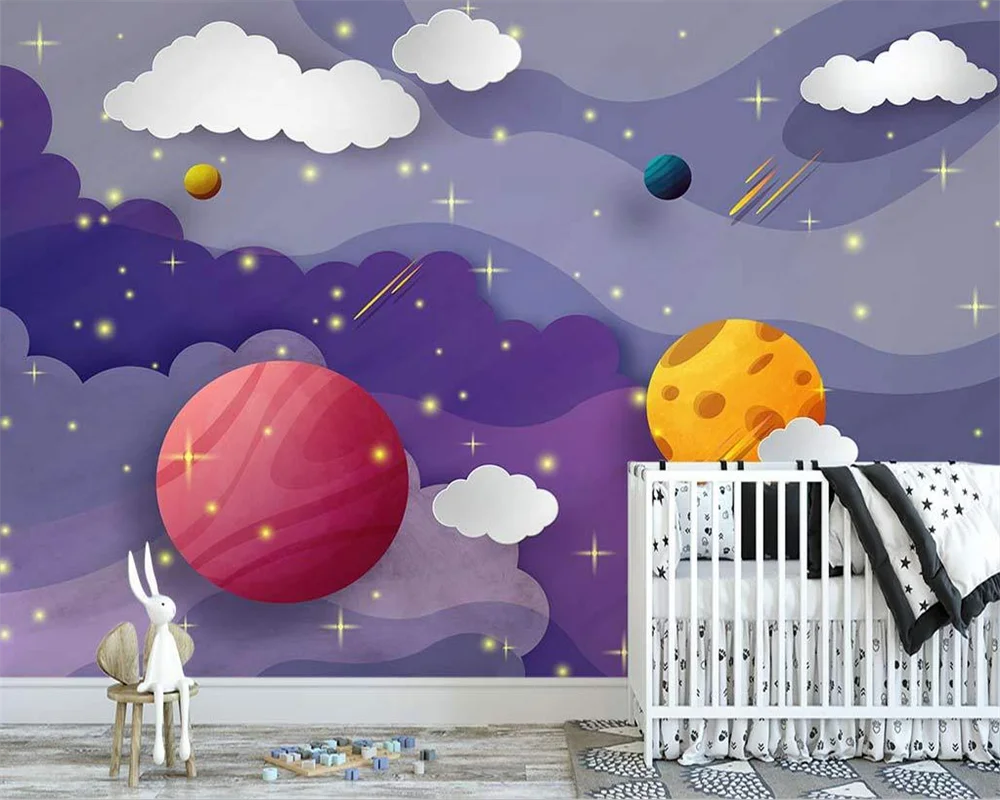 

Beibehang обои на заказ, домашний декор, скандинавские ручная роспись, снежный пик, воздушный шар, животное, детская комната, комнатные обои