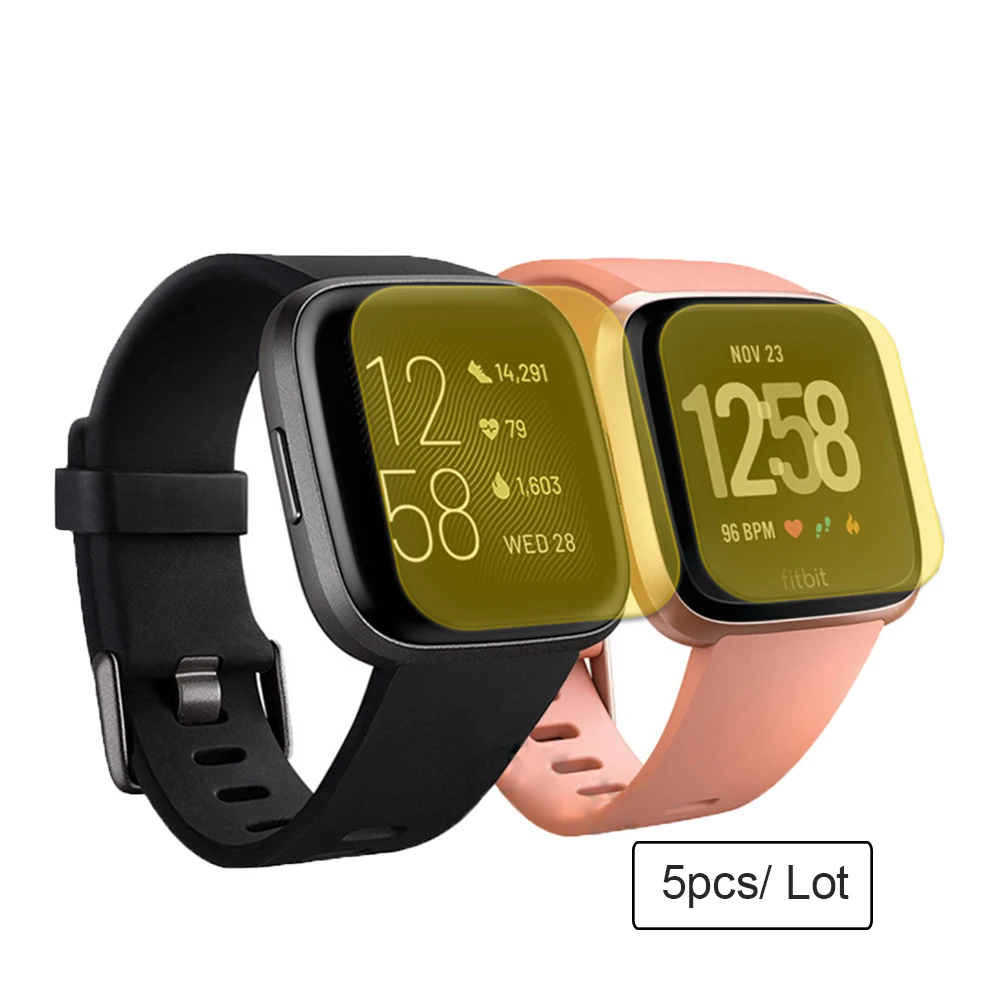 ฝาครอบHydrogelฟิล์มสําหรับFitbit Versa 2 SmartWatch Soft TPU Anti-ScratchสําหรับFitbit Versa2 3Dเต็มรูปแบบป้องกันหน้าจอ