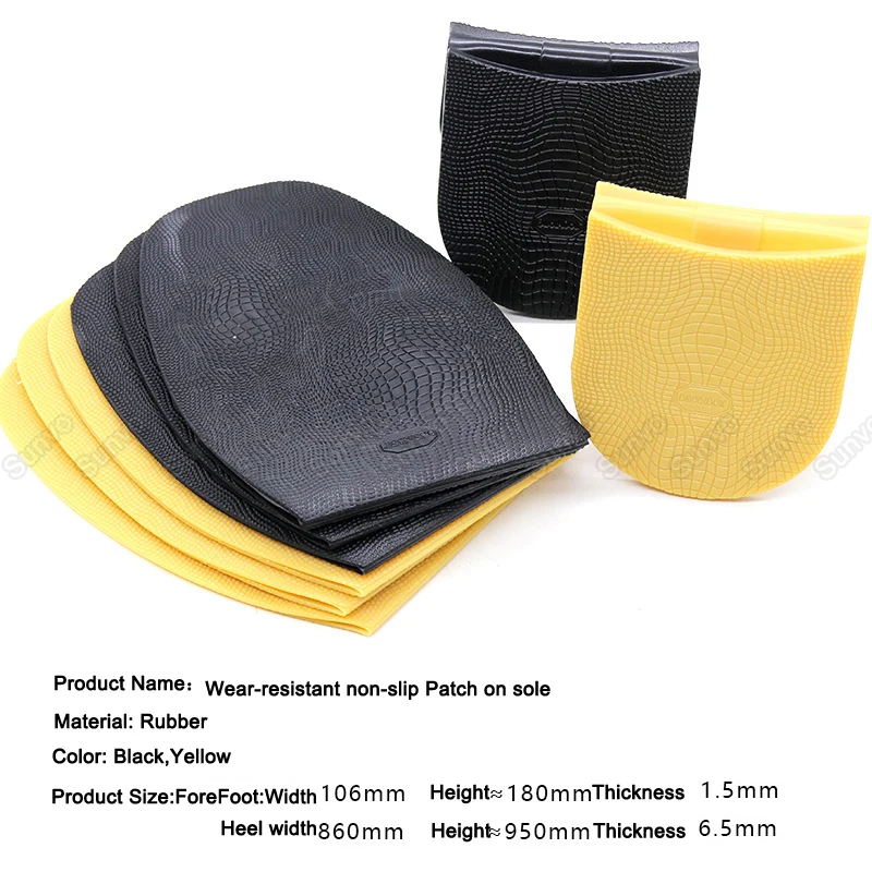 Rubber Soles for Shoes Repair for Men Leather Shoe Sole Anti Slip Ground Grip Half Outsoles Replacement DIY Forefoot Heel Pads