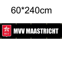 Holland MVV Maastricht Flag Black 60x240cm Decoration Banner for Home and Garden