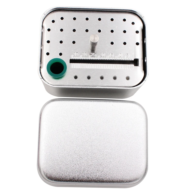 30 Holes Dental Autoclavable Burs Box Aluminium Disinfection Box Case Dental Burs Block Holder Gutta Percha Points Box