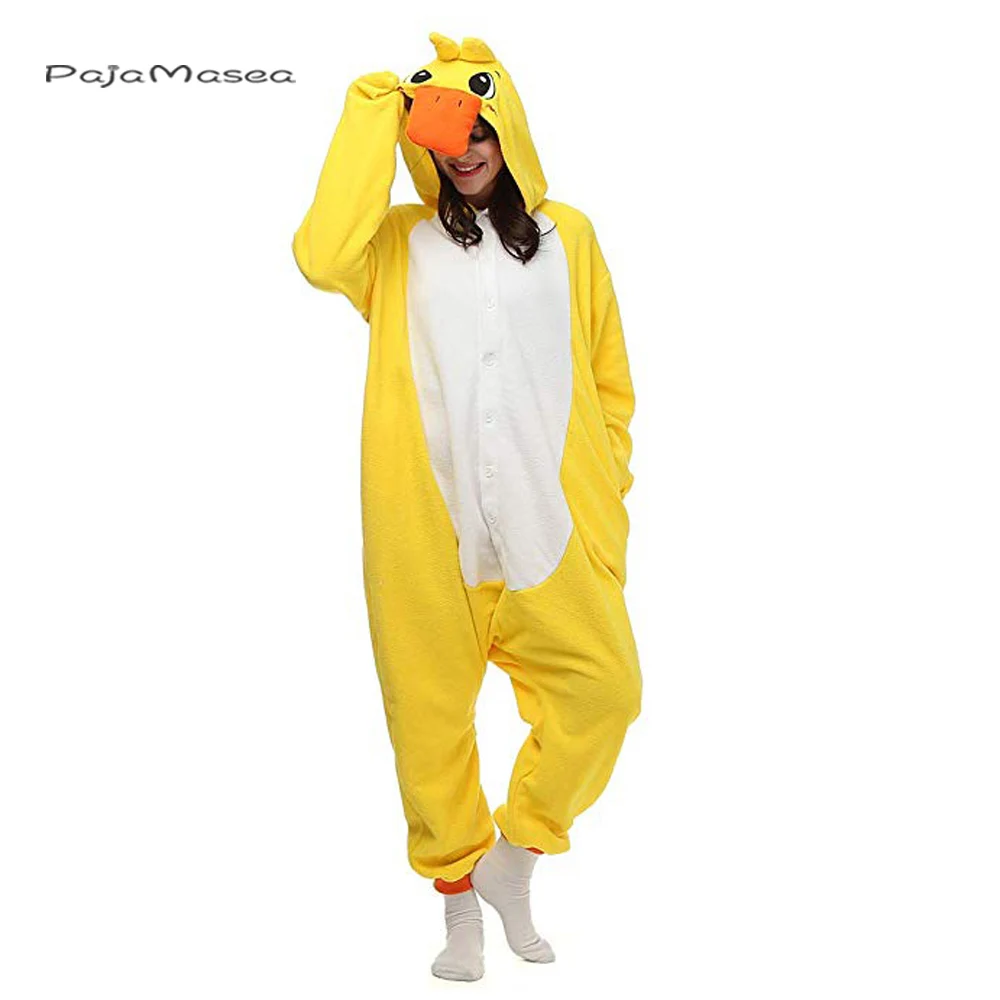 Men's Animal-Themed Cosplay Costume, Duck-Shaped Onesie Pajamas, Animal Jumpsuit Sleepwear, Suitable for Going Out or Parties.