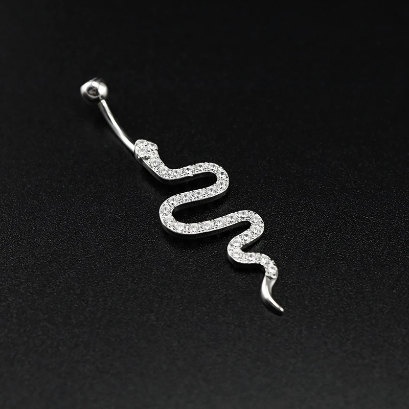 MIQIAO 925 Sterling Silver Belly Button Piercing Animal Snake For Women Body Jewelry fashion Accessories Attractive Beautiful
