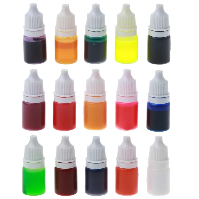 Epoxy Resin Pigment 15 Color Liquid Highly Concentrated Epoxy Resin Colorant Resin Coloring Art Jewelry Making Supplies