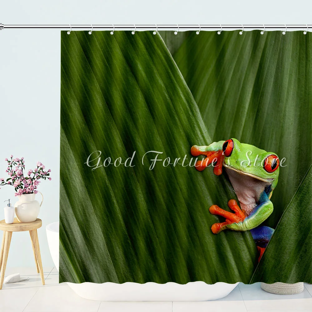 Tropical Rainforest Frog Shower Curtain