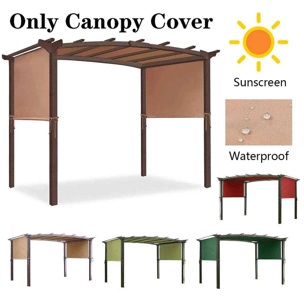 17x6.5 Ft Canopy Cover Durable Outdoor Garden Canopy Replacement Cover Awning Sun Shade Universal for Balcony Pergola Structures