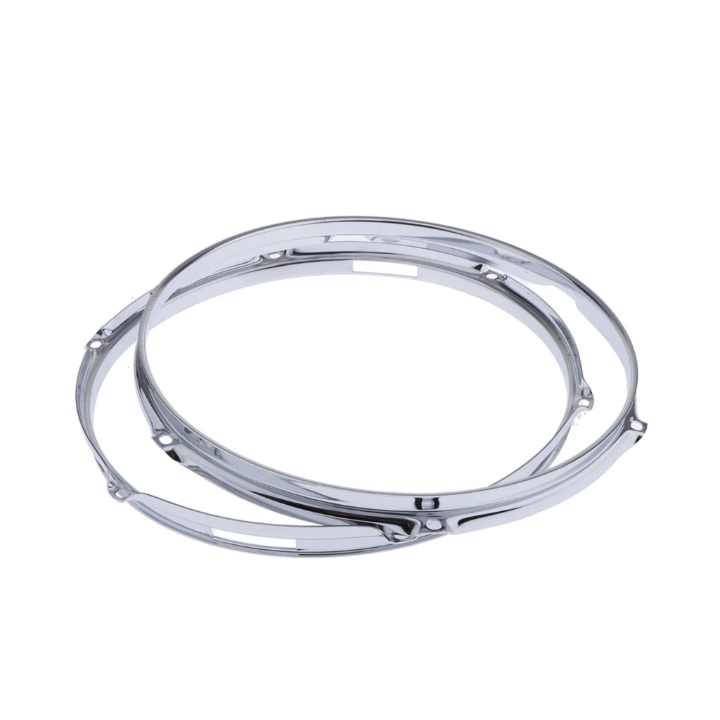 Heavy Duty 13 Inch 6 Lug Snare Drum Hoop Rim Batter Hoop 1.5Mm (Pack of 2)