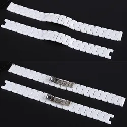 14mm Straight Port 7mm Notch Port watch bracelet white black strap wristwatches band water resistant 100% Ceramic