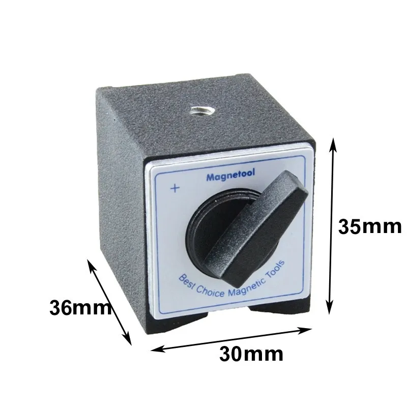 NHF-Support de jauge avec base magnétique, M5, trou de vis, mini type, force de maintien de 30kg, interrupteur marche/arrêt, indicateur à cadran, support d'arbre