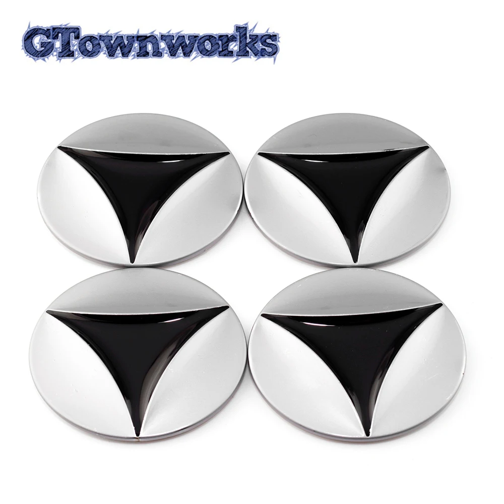 GTowmnworks 4pcs 54mm(2.13in) Universal Car Wheel Center Hub Caps Hub Badge Emblem Center Zinc Alloy High Quality Auto Parts