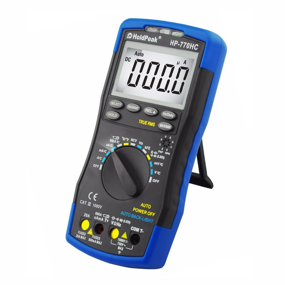Imagem -03 - Holdpeak-tester Multímetro Digital Inteligente True Rms Sonda Autoranging Ncv Mais Hp605a Adaptador de Grampo 600a ac Corrente dc Hp770hc