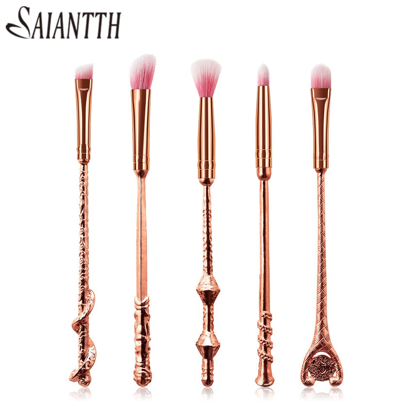 

SAIANTTH 5pcs/set Magic Wand Makeup Brushes Movie Inspired Profession Harry cosmetic tool eyes beauty eye shadow make up pincel