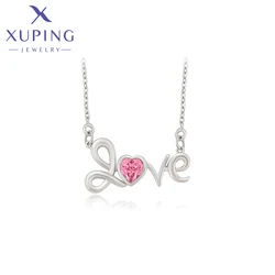Xuping Jewelry Lovely Heart Shape Crystals Necklace for Women Romantic Valentine's Day Gift 40445