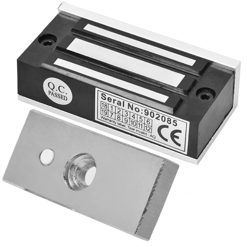 DC 12V Electromagnetic Lock with Bracket 60kg 132lbs Mini Electric Magnetic Cabinet Single Door Lock Access Control Accessories