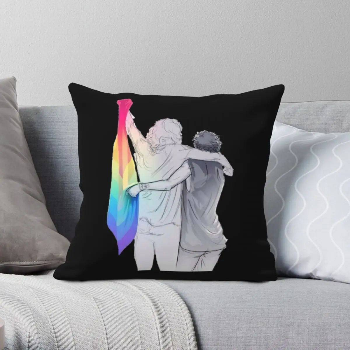 Larry Stylinson Square Pillowcase Polyester Linen Velvet Pattern Zip Decor Throw Pillow Case Sofa Cushion Cover