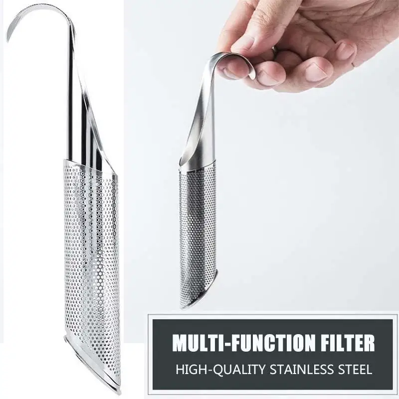 Tubo per colino da tè in acciaio inossidabile accessori da cucina colino da tè manico per tubo appeso filtro per tè accessori per strumenti per bere il tè