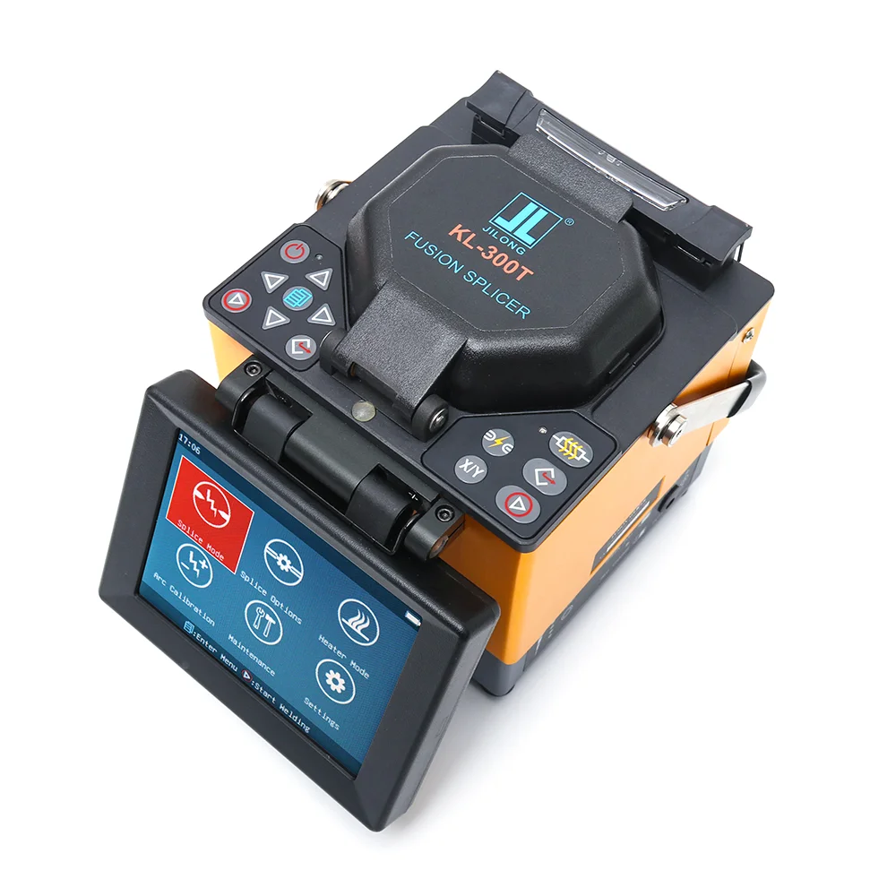 JILONG KL-300T Optical Fusion Splicer High Quality arc Fiber Optic Welding Machine multi-language Support English and Russian