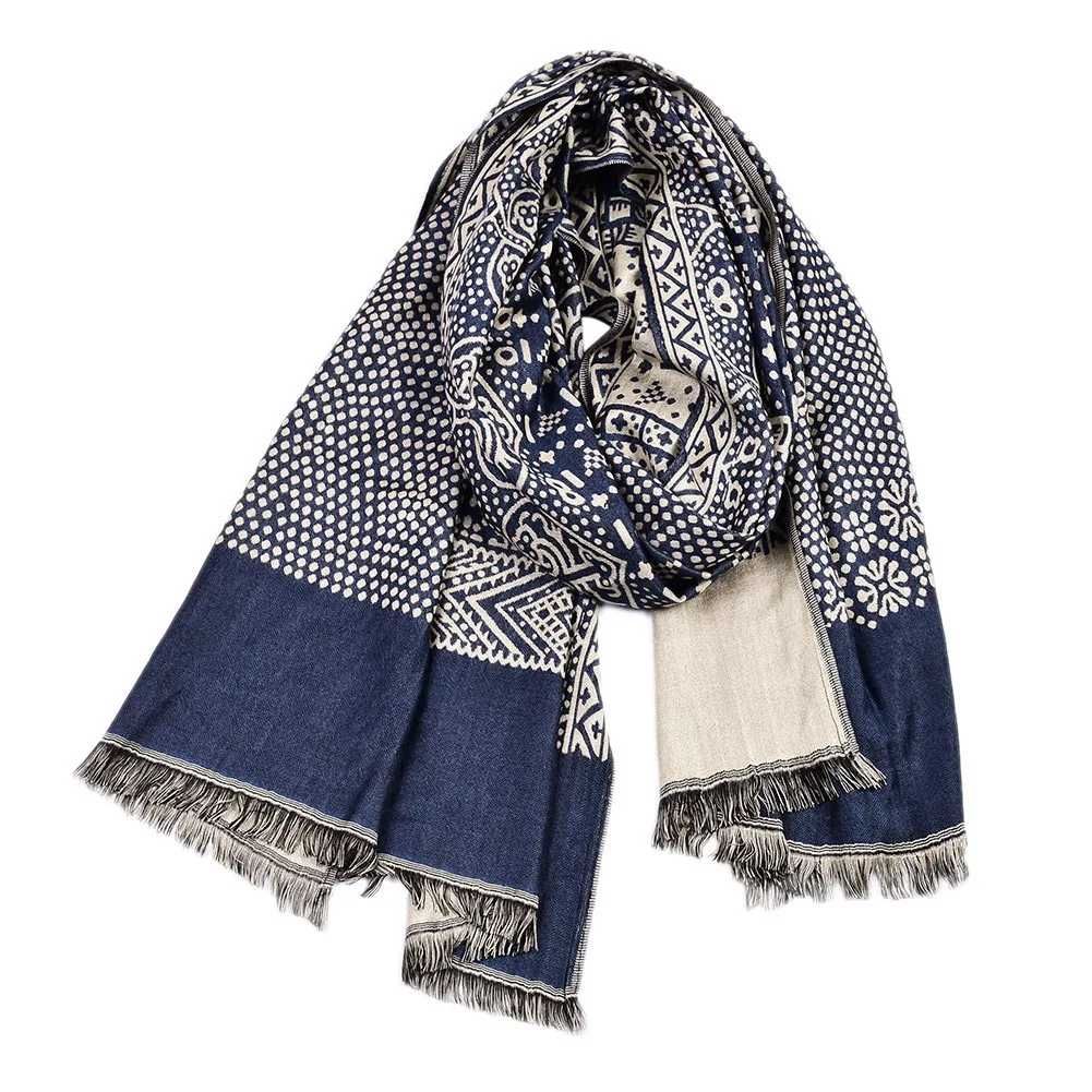 Bohe Style Paisley Men Scarf Cotton Linen Ethnic Men\'s Scarves Male Brand Winter Pashmina Fringed Long Shawl Stole Bufanda