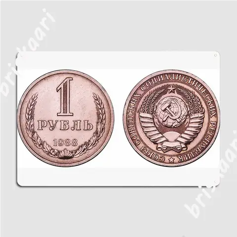 Soviet Union Coins Metal Signs pub Club Bar Customize Wall Decor Tin sign Posters