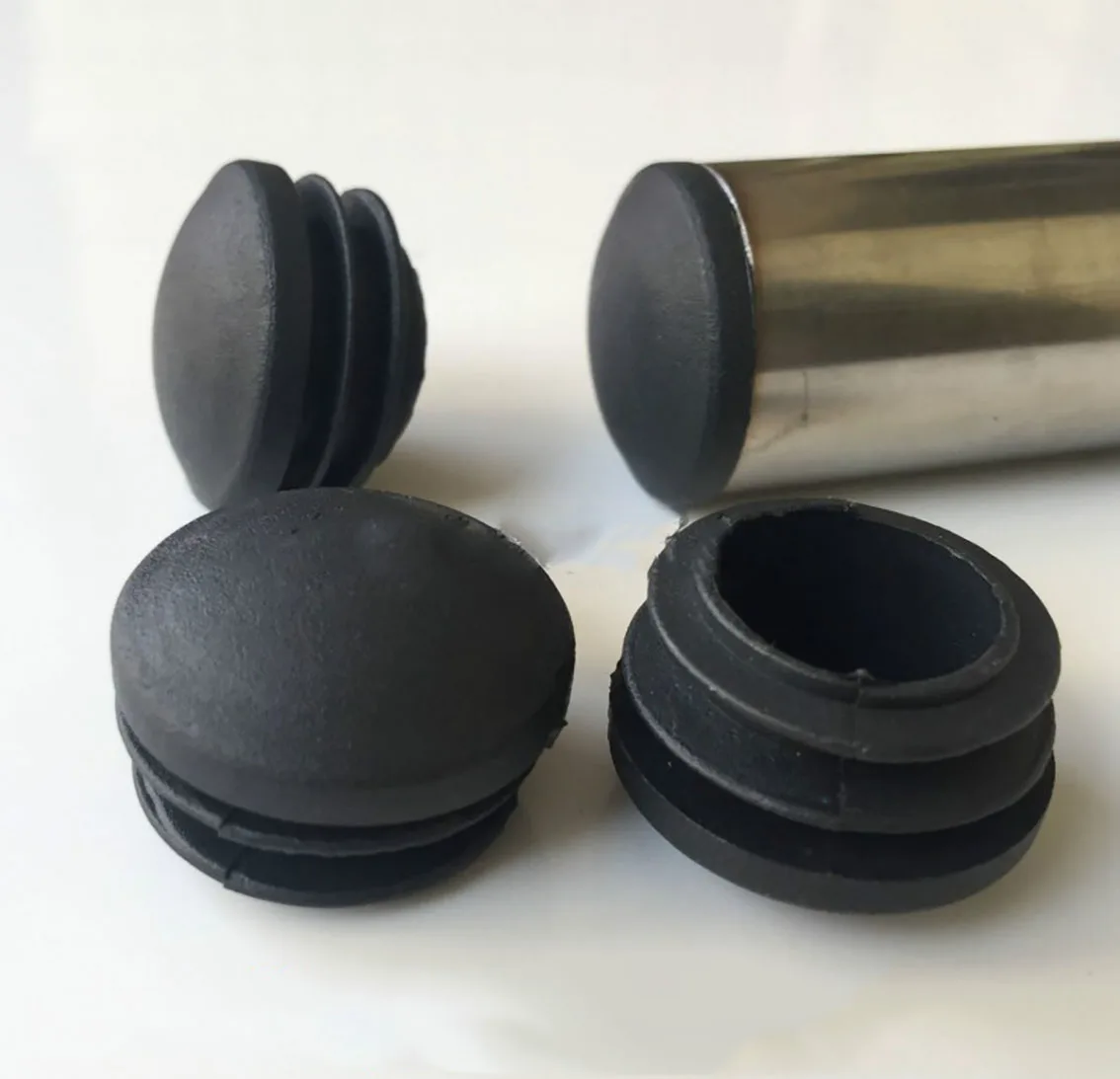 

5Pcs 16-35mm Black Curved surface Plastic Round Caps Inner Plug Protection Gasket Dust Seal End Cover Caps