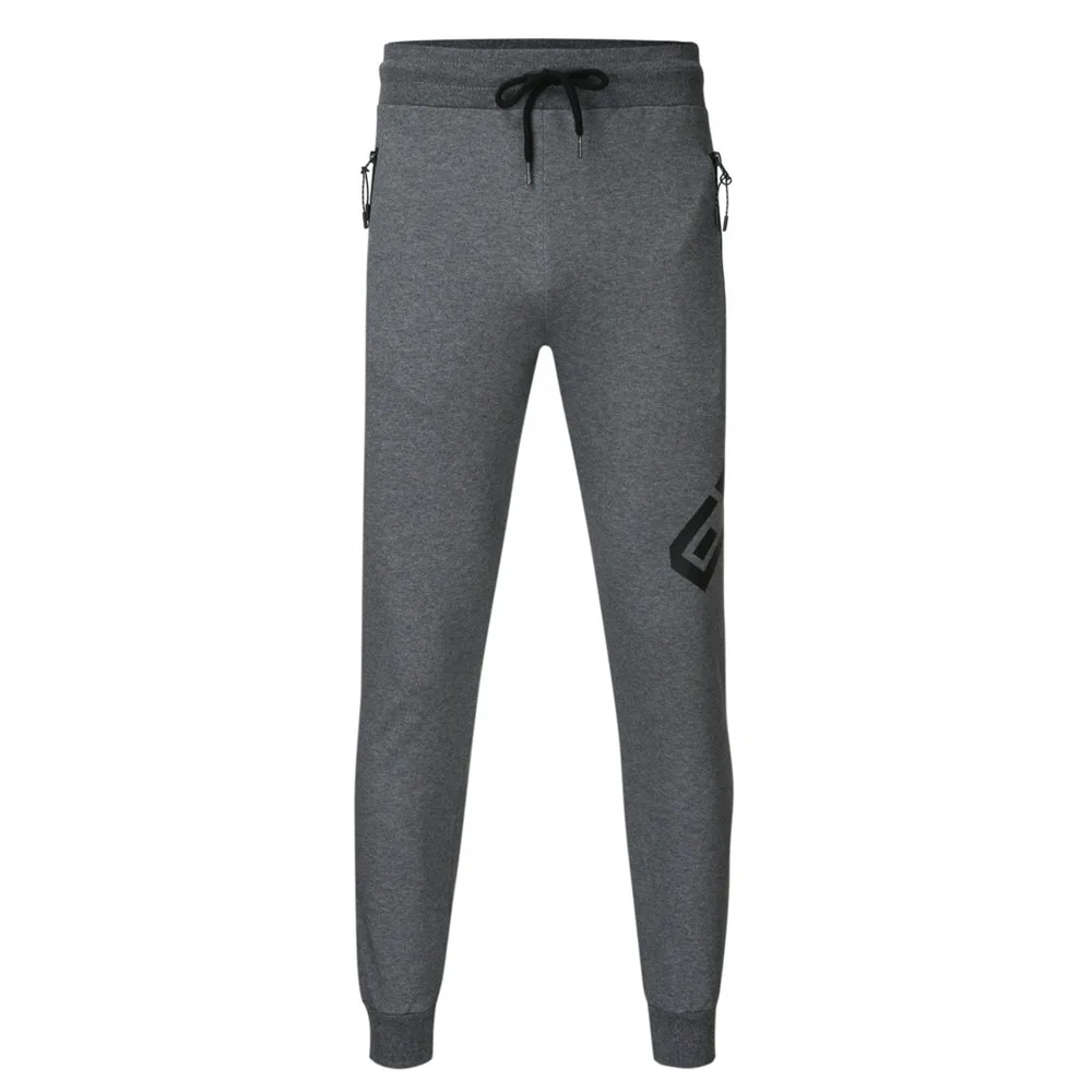 Pantalones de chándal ajustados para hombre, ropa deportiva de algodón, color negro, informal, para gimnasio, otoño