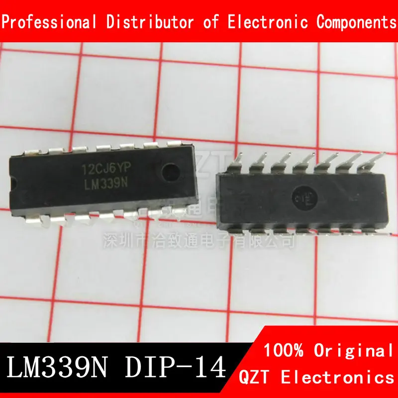 

10PCS LM339N DIP14 LM339 DIP 339N DIP-14 Quad Single Supply Comparators new and original IC