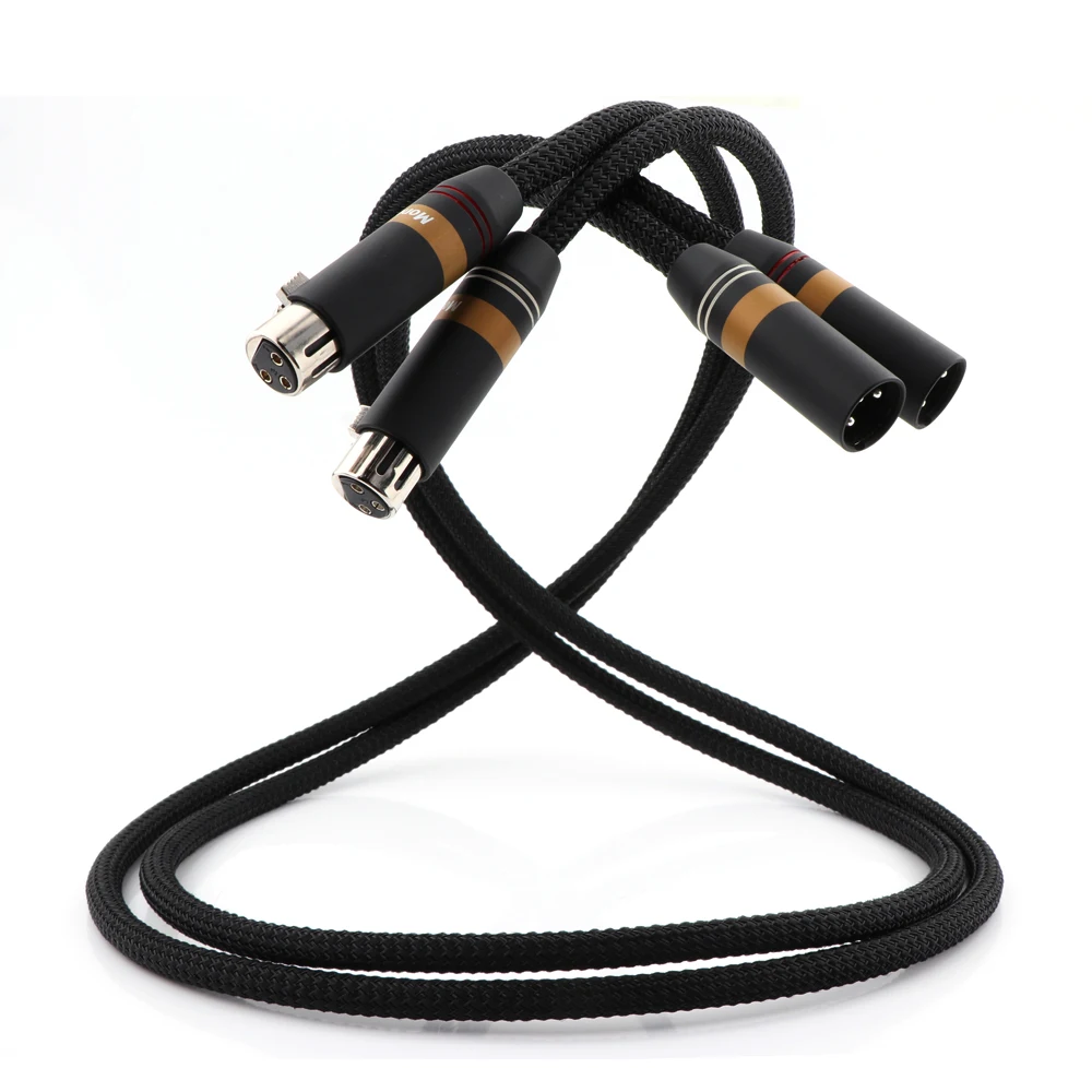 

Monosaudio A202X XLR Balanced Interconnect Cable – Silver-Plated 3-Pin Male to Female, OFC Copper with Dual Shielding, Nylon Bra