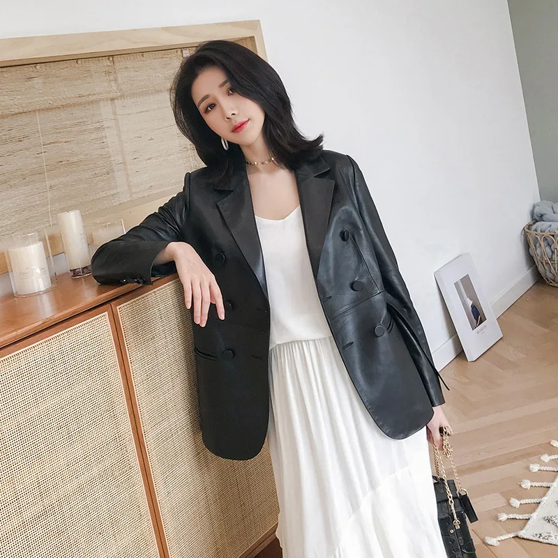 Real Genuine Leather Women Clothes 2020 Sheepskin Korean Elegant Spring Female Jacket Women\'s Fur Coat ZT2180