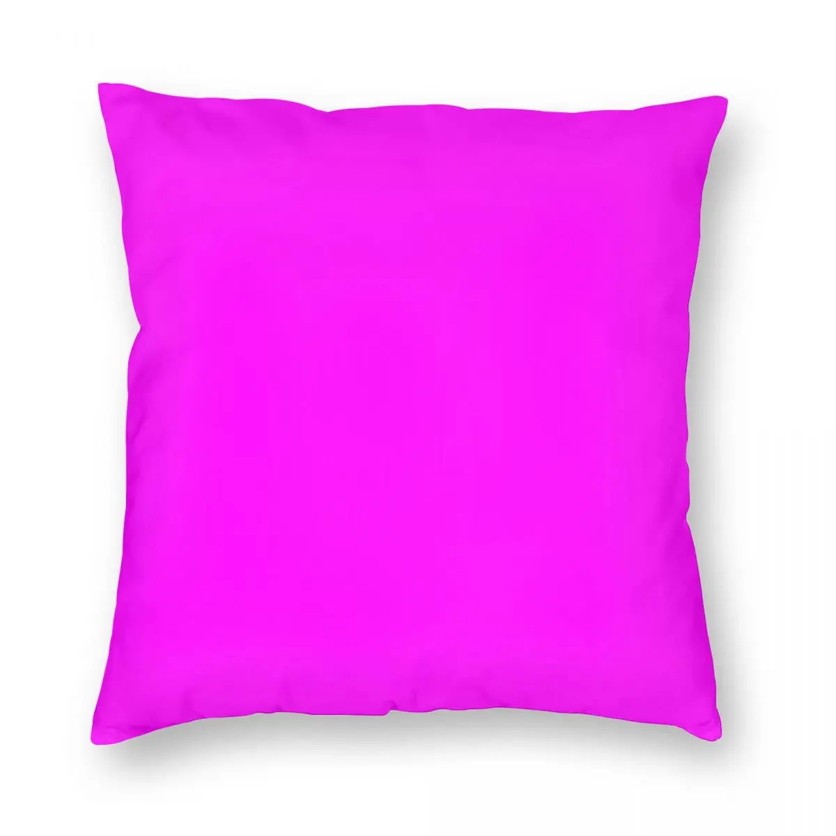 PLAIN SOLID MAGENTA FUCHSIA PINK Pillowcase Polyester Linen Velvet Pattern Zip Decorative Room Cushion Cover 18