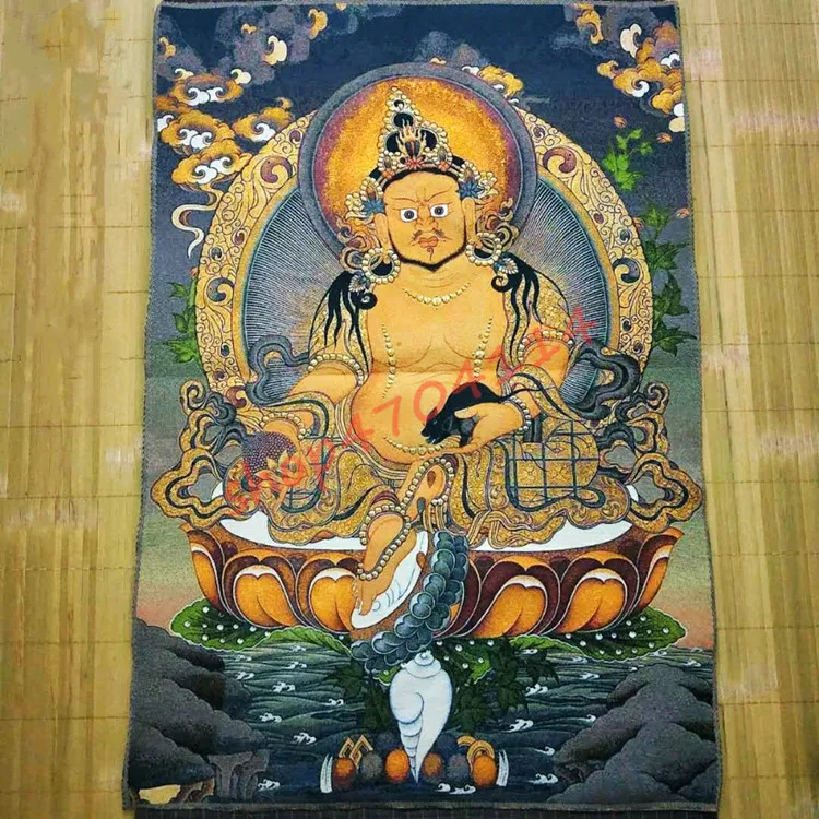 Silk embroidery Buddha Thangka, exquisite crafts, decorations, collections