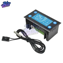 W1213 AC 110 -220V Smart Temperature Controller LCD Digital Thermostat Timer Sensor Probe Cool Heat Mode for Incubator Aquarium