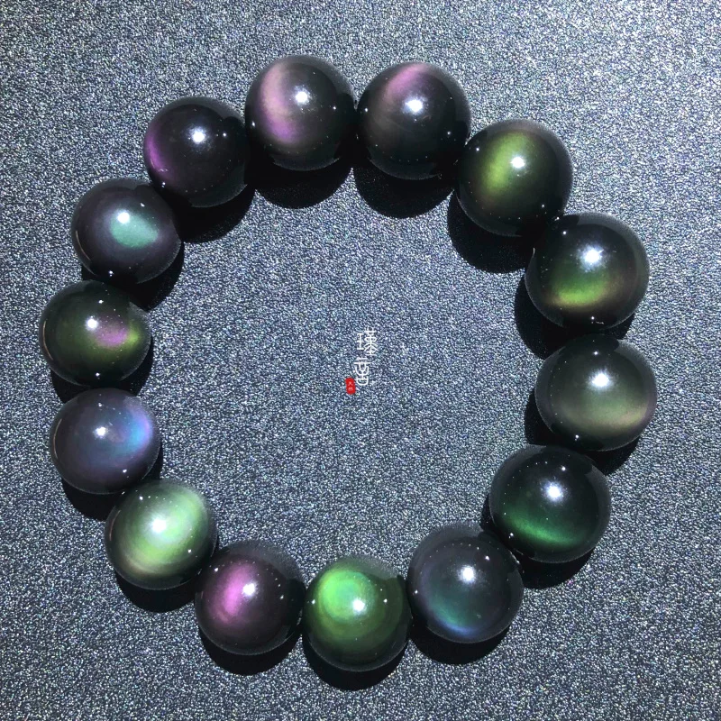 8mm-18mm AAA Grade Regenbogen Obsidian Stein Perlen Armband Natürlichen Edelstein Diy Schmuck Armbänder Für Frau Für Mann Großhandel!