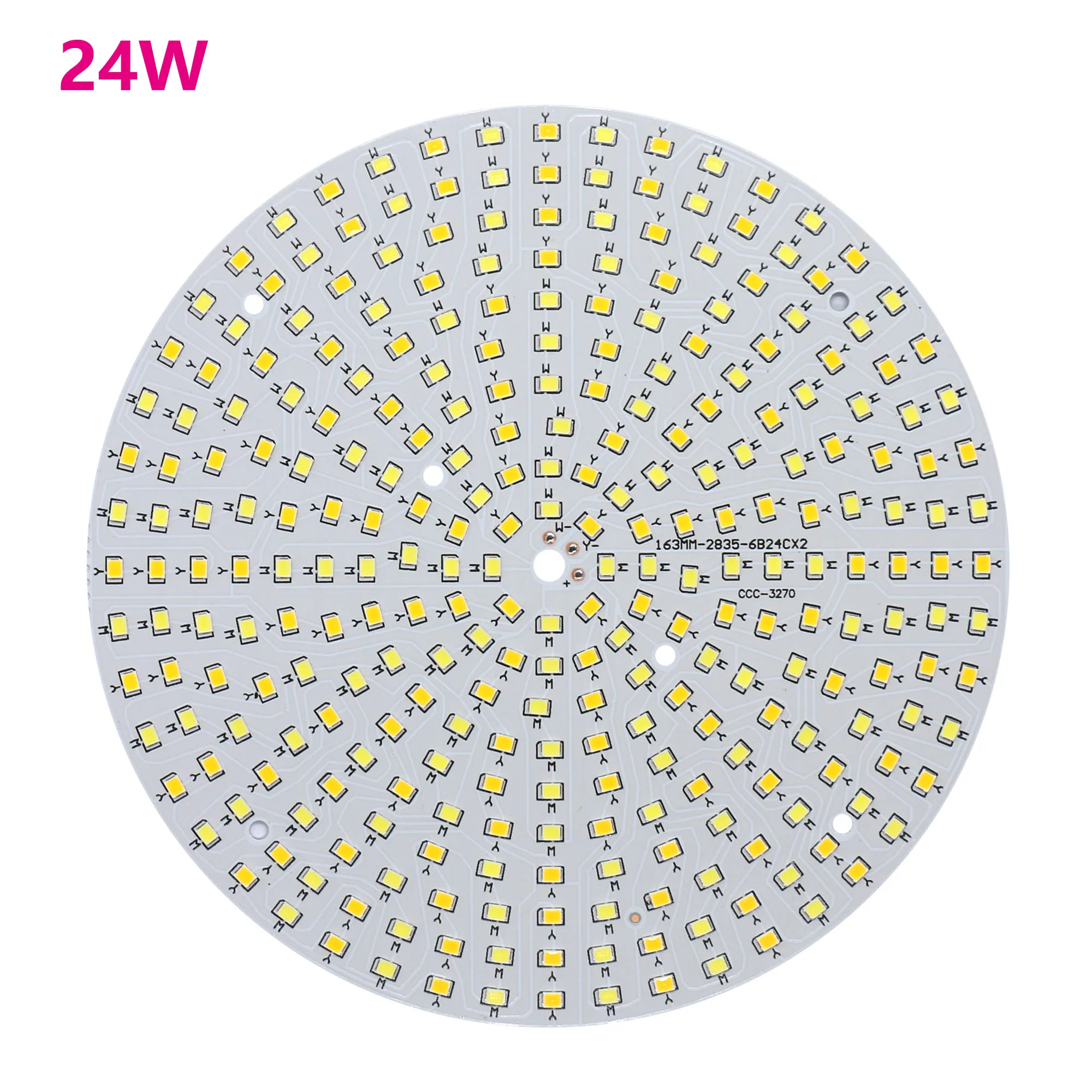 SMD2835 Two-color chip 10W 18W 24W 36W LED COB Lamp Beads 250mA Floodlight For Spotlight Panel light Convert color Round shape